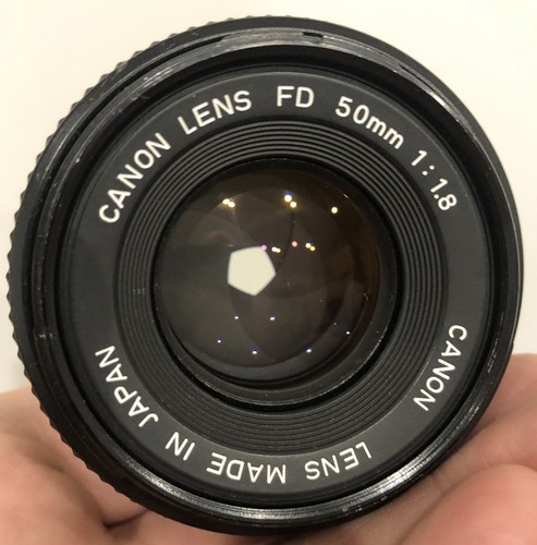 Canon 50mm in - f/1.8,
